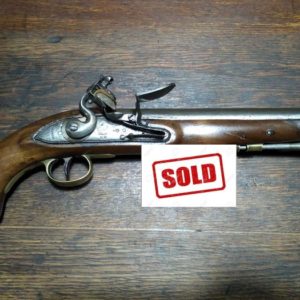 Heavy English Flintlock Cavalry Pistol - 1800's (ITEM SOLD)